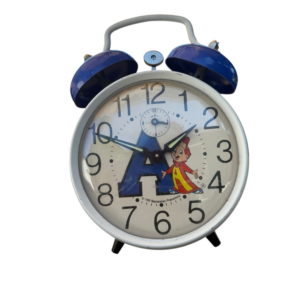 Vtg 1990 Bagdasarian Productions Alvin and the Chipmunks Collectible Alarm Clock